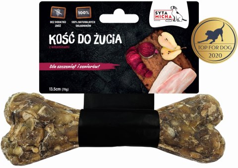 Kość do żucia dla szczeniąt i seniorów 13,5 cm. Syta Micha Kość do żucia dla szczeniąt i seniorów 13,5 cm. Syta Micha