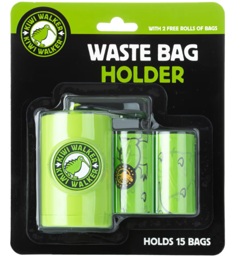 Etui na woreczki dla psa + 2 rolki worków, Kiwi Walker Etui na woreczki dla psa + 2 rolki worków, Kiwi Walker