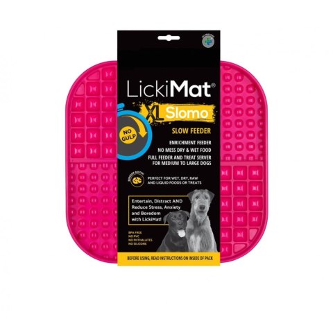 Mata dla psa do wylizywania jedzonka, Slomo™ XL różowa, LickiMat® Mata dla psa do wylizywania jedzonka, Slomo™ XL różowa, LickiMat®