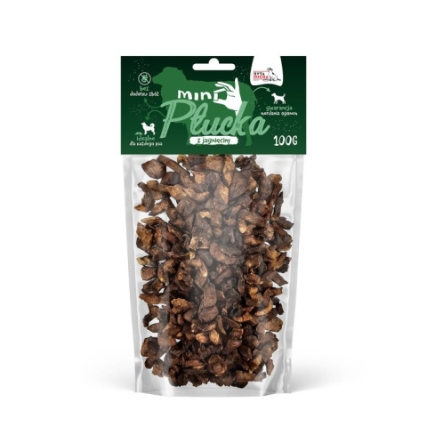 Mini płucka jagnięce, suszone i małe kawałki, przysmak dla psa 100g. Syta Micha Mini płucka jagnięce, suszone i małe kawałki, przysmak dla psa 100g. Syta Micha