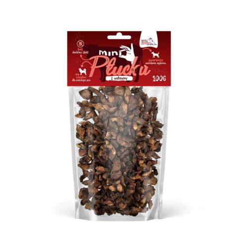 Mini płucka wołowe, suszone i małe kawałki, przysmak dla psa 100g. Syta Micha Mini płucka wołowe, suszone i małe kawałki, przysmak dla psa 100g. Syta Micha