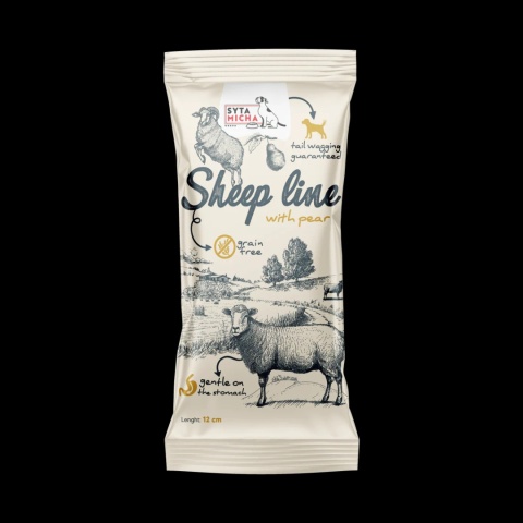 Kość do żucia, gryzak dla psa, Owca z gruszką 12cm. Sheep Line, Syta Micha