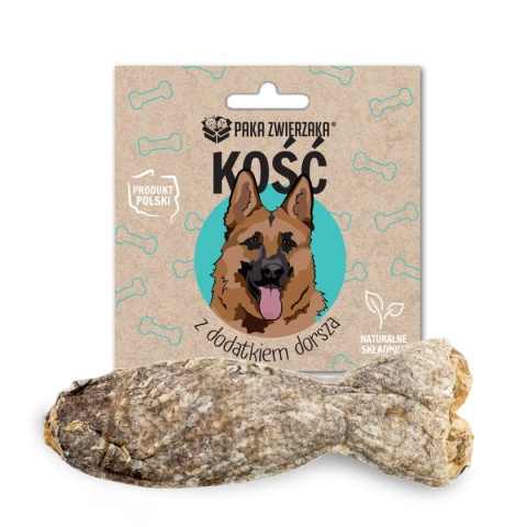 Kość do żucia z dodatkiem dorsza, naturalny gryzak dla psa 12 cm. PAKA ZWIERZAKA