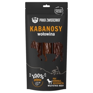 Mięsne kabanosy dla psa z wołowiny 3 szt. 80g. PAKA ZWIERZAKA