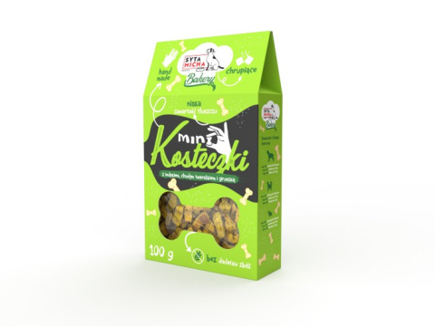 Mini kostki - chrupiące ciasteczka dla psa z indykiem 100g. BAKERY, Syta Micha Mini kostki - chrupiące ciasteczka dla psa z indykiem 100g. BAKERY, Syta Micha