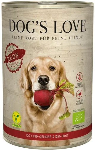 Wegańska - ekologiczna warzywno-owocowa, mokra karma dla psa, 400g. DOG'S LOVE
