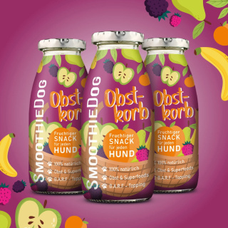 Naturalna, płynna przekąska dla psów, Obstkorb - owocowe smoothie, SmoothieDog