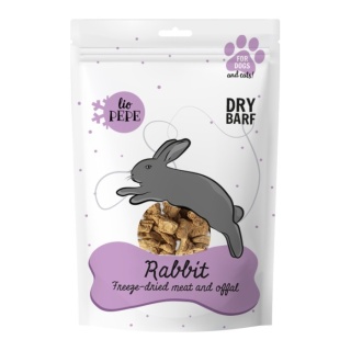 Przysmak Lio PEPE Rabbit, liofilizowana wątroba królika dla psa 60g. PAKA ZWIERZAKA