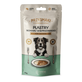 Przysmaki dla psa "Z Pańskiego Stołu" - Plastry schabu wieprzowego (doypack 75 g), Meat STUFF