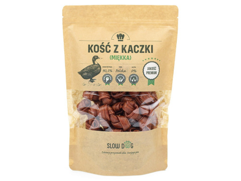 Przysmaki dla psa, miękka i nieduża kostka z kaczki, SLOW DOG Przysmaki dla psa, miękka i nieduża kostka z kaczki, SLOW DOG