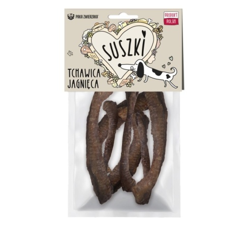 SUSZKI Tchawica jagnięca, suszony gryzak dla psa 100g. PAKA ZWIERZAKA