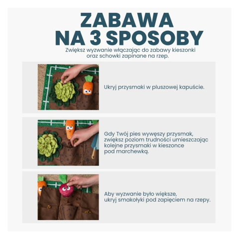Sensoryczna mata węchowa dla psa, OGRÓD, Activity Matz Garden Game 56x36cm, Nina Ottosson