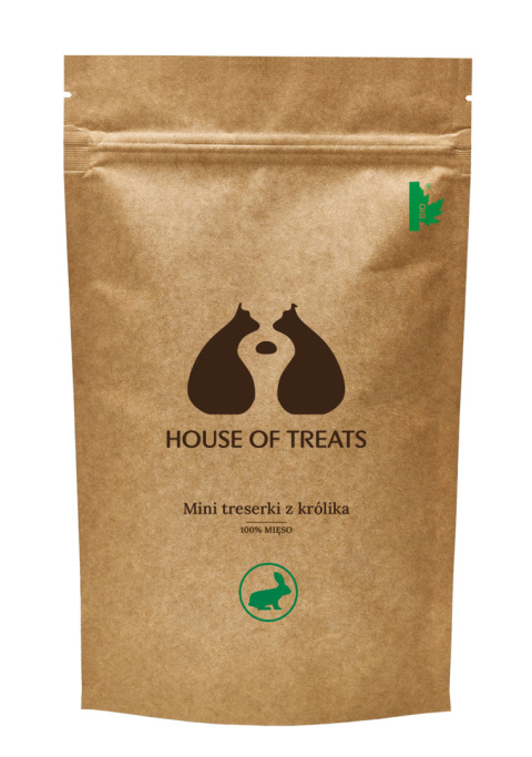 Mini treserki z królika, 100% naturalny przysmak dla psa 60g. House of Treats Mini treserki z królika, 100% naturalny przysmak dla psa 60g. House of Treats