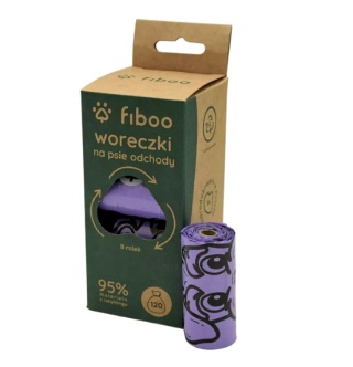 EKO Woreczki na psie odchody, 95% z recyklingu, 8szt. Fiboo