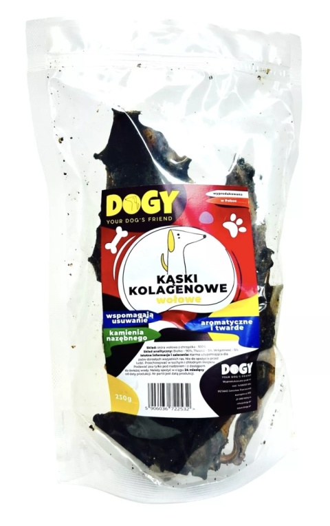 Kąski Kolagenowe Wołowe, naturalny gryzak dla psa, 250g. DOGY
