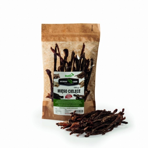 Mięso cielęce, gryzak dla psa, produkt PREMIUM,100 g. BALTO