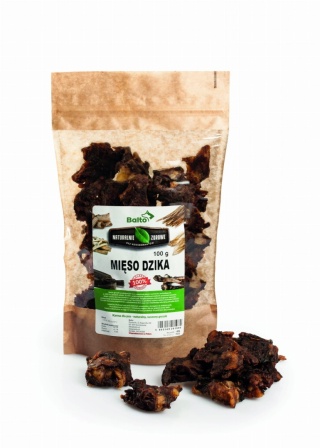 Mięso dzika, gryzak dla psa, produkt PREMIUM,100 g. BALTO