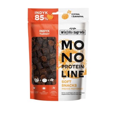 Monoproteinowe, miękkie przysmaki dla psa z indyka 115g. Wiejska Zagroda