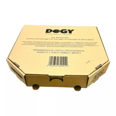 Naturalny gryzak dla psa w kształcie pizzy, królik z marchewką, DOGY