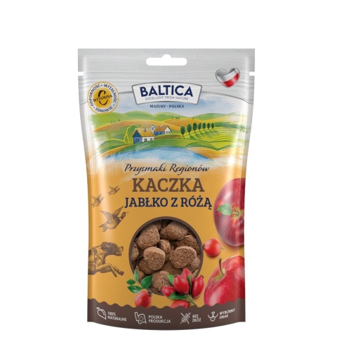 Przysmaki Regionów - chrupiące smakołyki dla psa, kaczka z jabłkiem 100g. Baltica