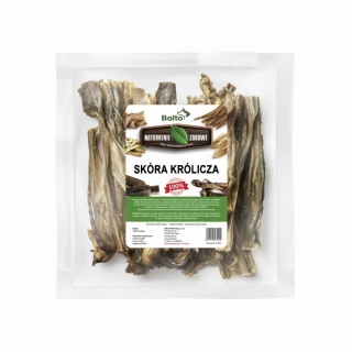 Skóra królicza, naturalny gryzak dla psa 100g. BALTO