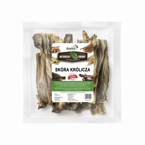 Skóra królicza, naturalny gryzak dla psa 100g. BALTO