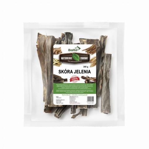 Skóra jelenia, naturalny gryzak dla psa 100g. BALTO Skóra jelenia, naturalny gryzak dla psa 100g. BALTO