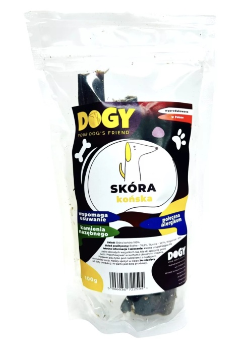 Skóra końska, naturalny gryzak dla psa 100g. DOGY