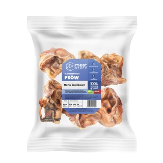 Ucho środkowe wieprzowe, naturalny gryzk dla psa 3 szt. Meat STUFF