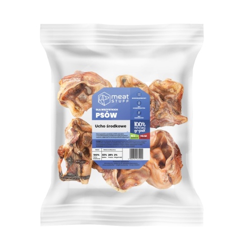 Ucho środkowe wieprzowe, naturalny gryzk dla psa 3 szt. Meat STUFF Ucho środkowe wieprzowe, naturalny gryzk dla psa 3 szt. Meat STUFF