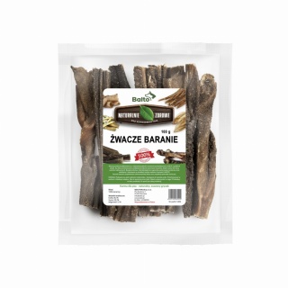 Żwacze baranie, naturalny gryzak dla psa 100g. BALTO