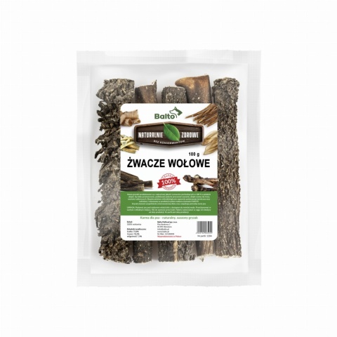 Żwacze wołowe, naturalny gryzak dla psa 100g. BALTO